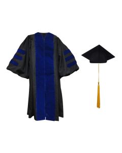 Doctoral Gown, Regular Cap and Tassel