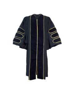 Doctoral Gown With Gold Piping