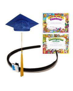 Headband, Certificate, Cap and Tassel  For Students 3'0"-4'6" tall: Shiny Finish