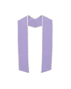 Lavender Stole with White Trim