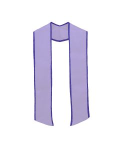 Lavender Stole with Purple Trim