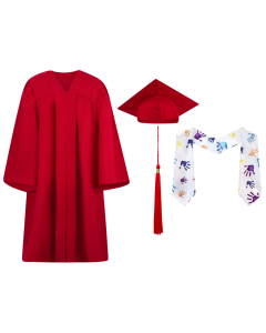 Pre-K / Kindergarten Cap, Gown, Tassel and Stole Set : Matte Finish