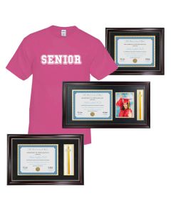 Senior Graduation Package 4: T-Shirt & Diploma Frame