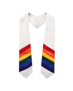 Rainbow Stole - White